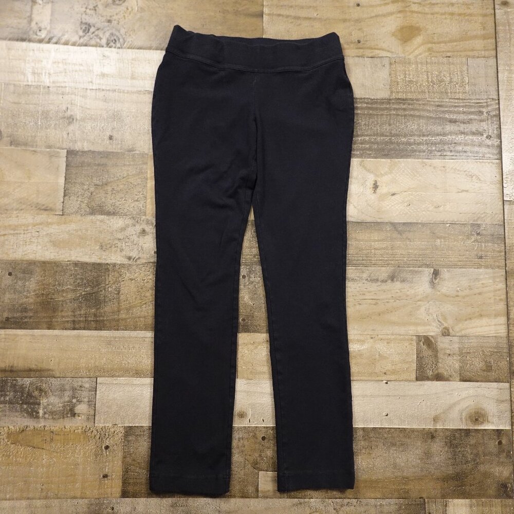 Lands’ End Starfish Slim Leg Pants Women’s Small Black‎ 29” Mid Rise